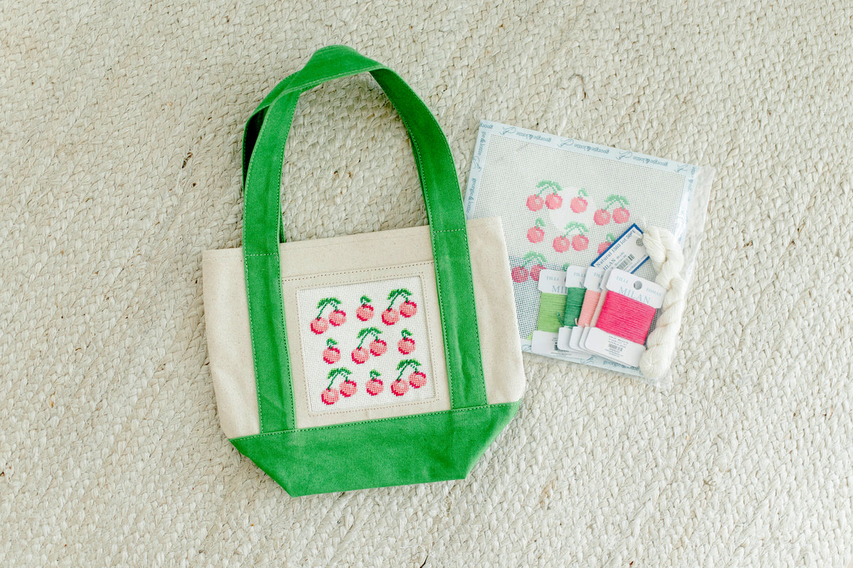 Self-Finishing Boat Tote - Natural & Lime