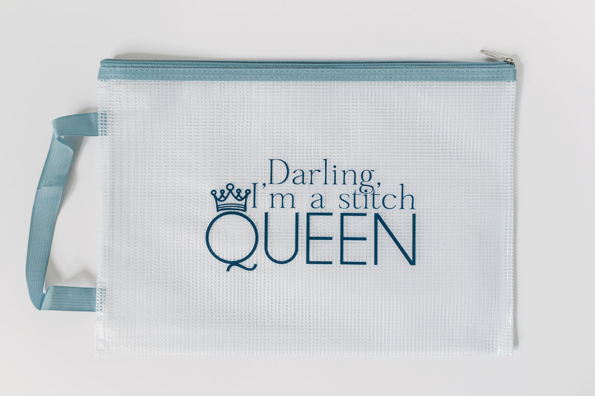 Darling, I'm a Stitch Queen Project Bag with handle