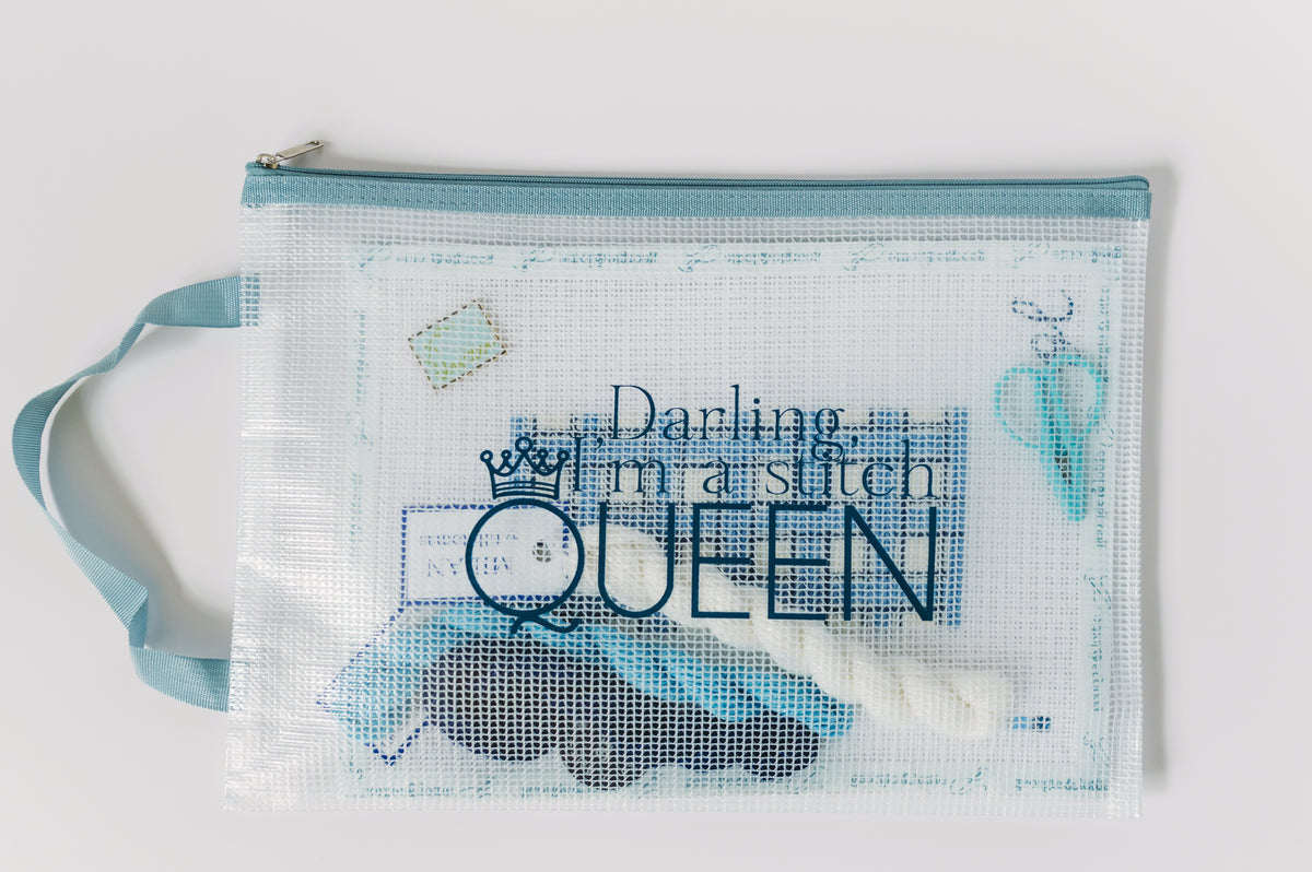 Darling, I'm a Stitch Queen Project Bag with handle
